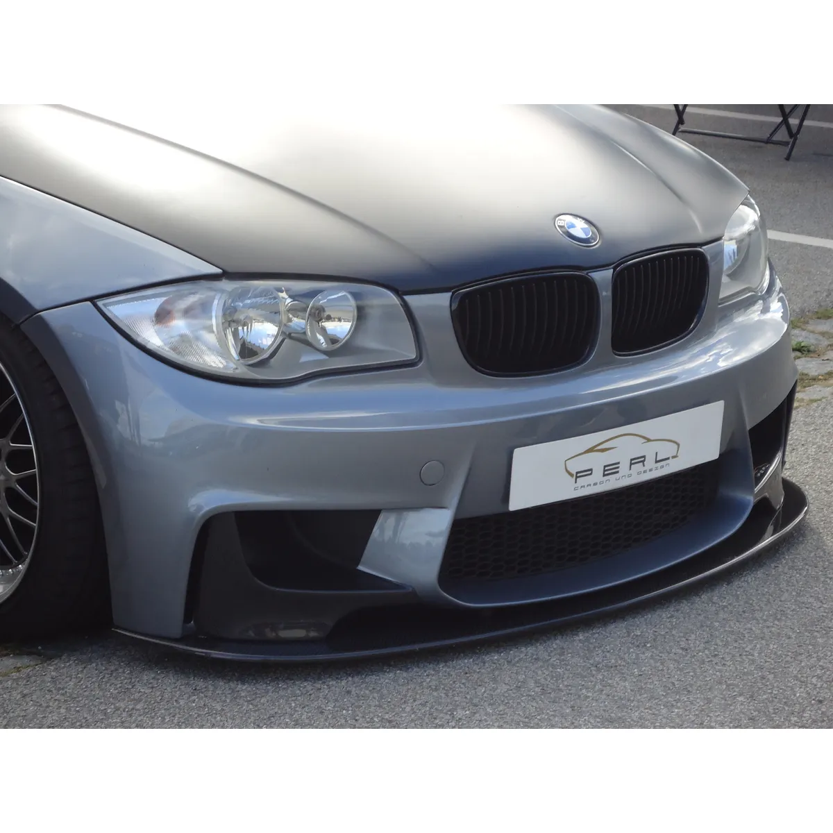 Carbonsplitter passend für BMW 1er M und Kerscher Spoilerstoßstange KM