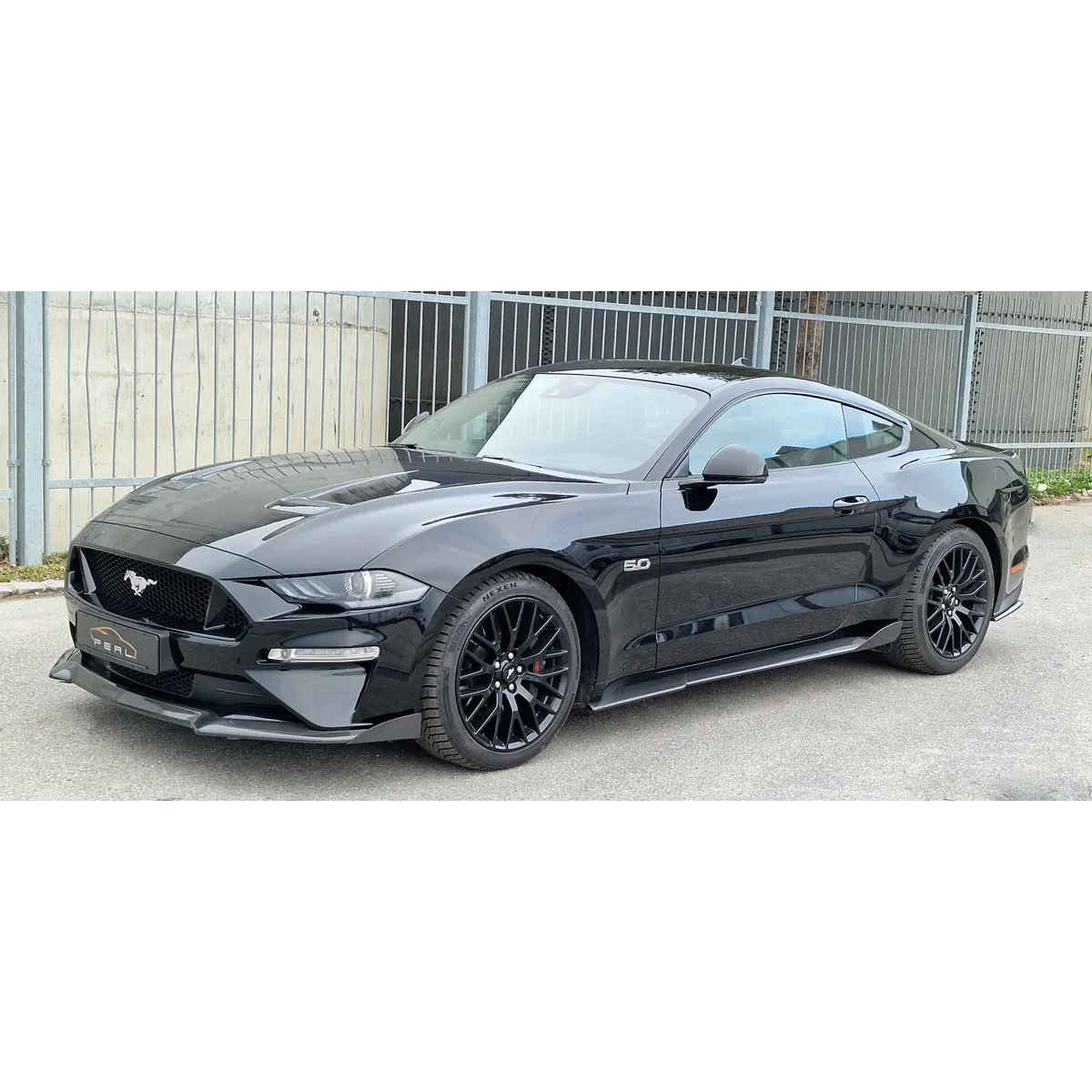 Carbon Seitenschwellerwings rund (R/L) passend für Ford Mustang 6