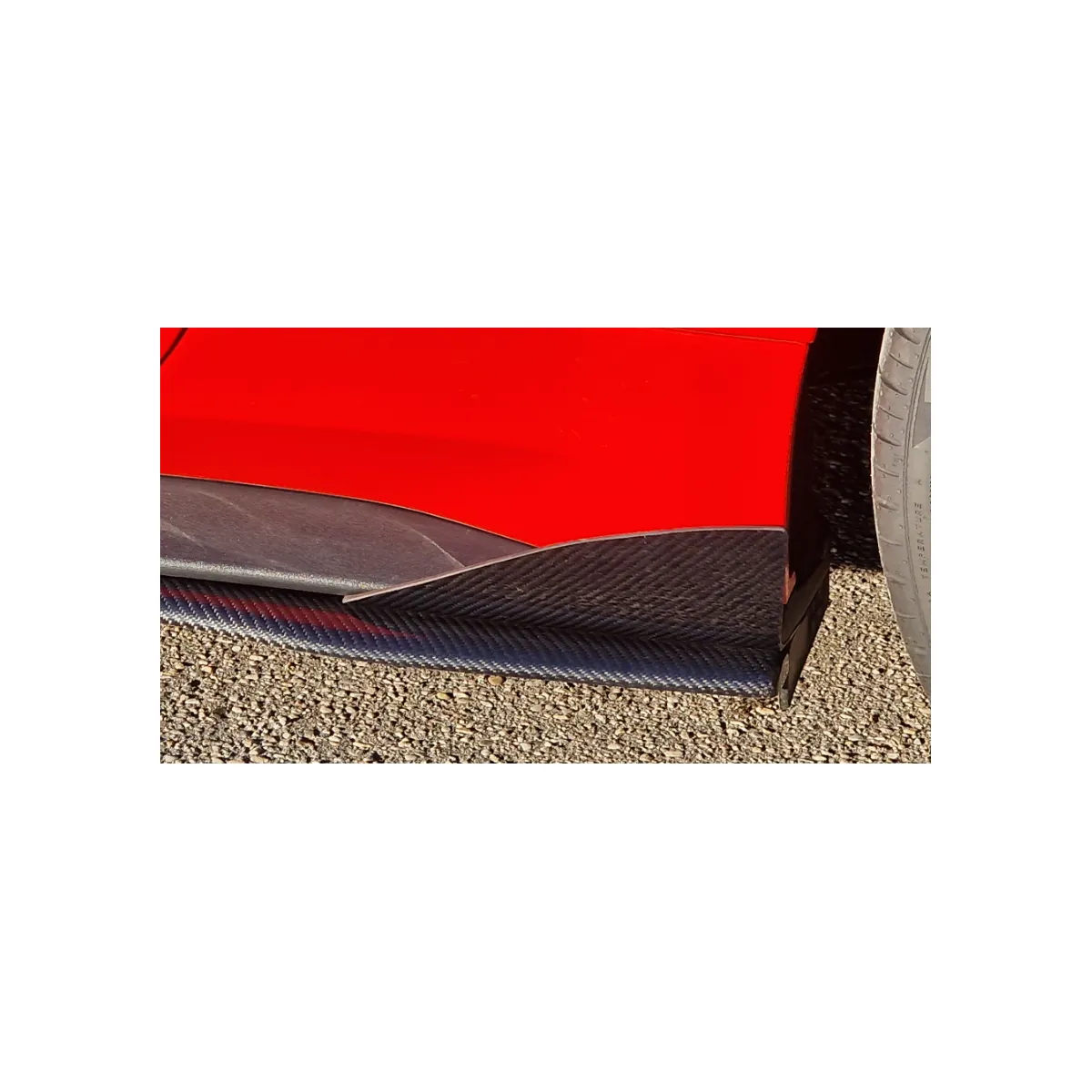 Carbon Seitenschwellerwings rund (R/L) passend für Ford Mustang 6