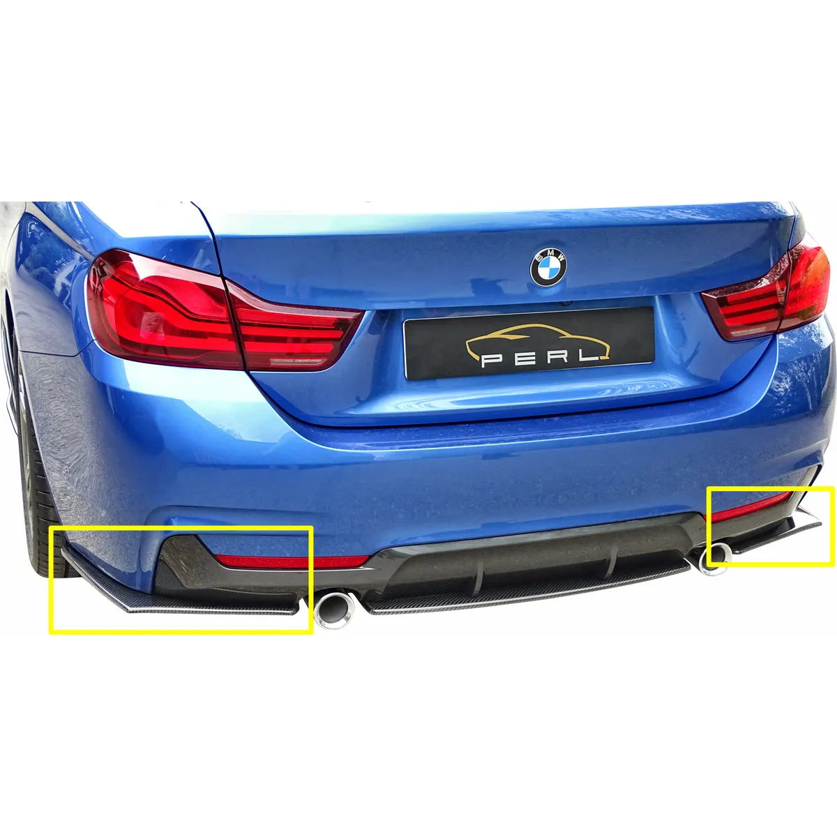 Carbonansatz Heckstoßstange passend für BMW 4er F32/33/36 435i / 440i (R/L)